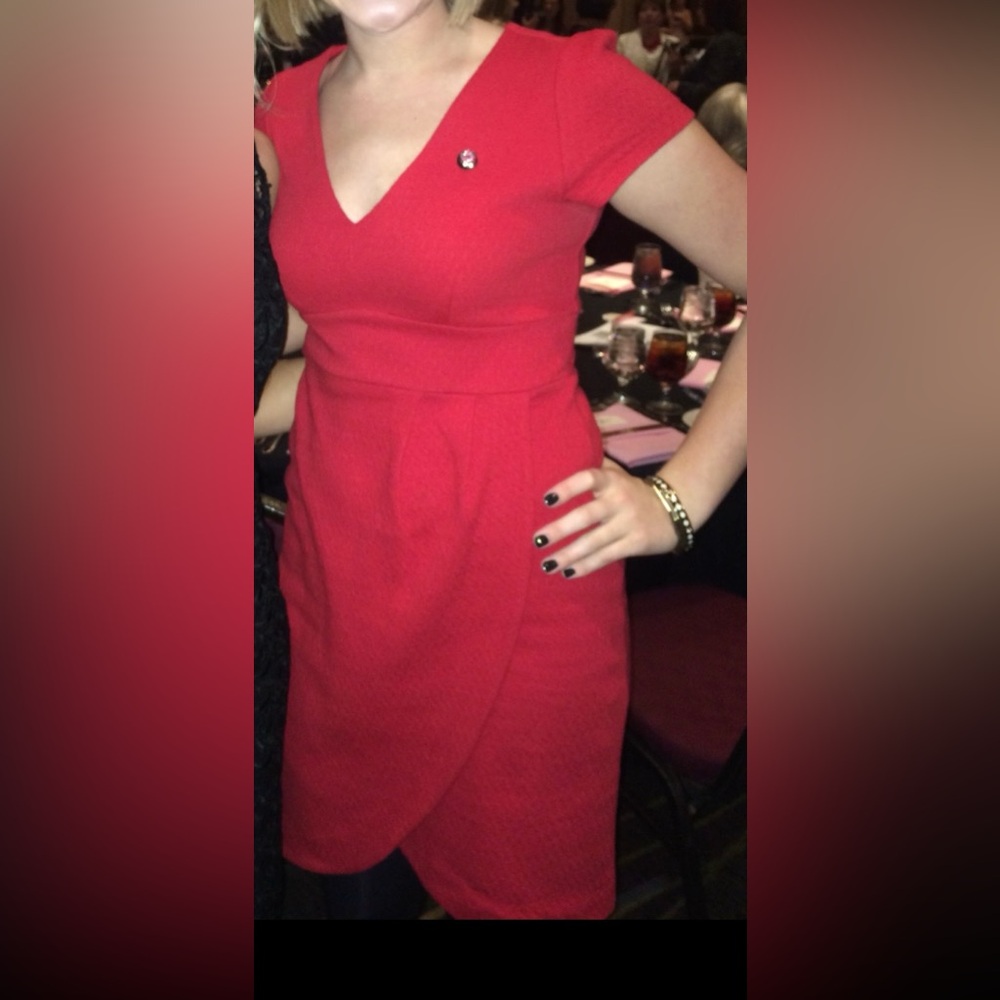 Maeve Red Tulip Hem Dress